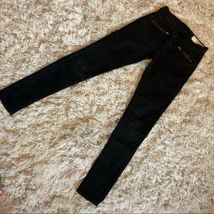 Rag & Bone Moto skinny jeans. Black